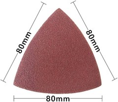 100PCS Triangle Sanding Pads for Oscillating Multi-Tool Hook Loop Sandpaper Disc