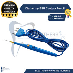 Diathermy ESU Cautery Electrosurgical Pencil with Blade Electrode Box of 5 Pcs