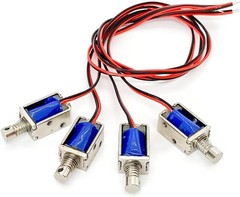 4Pcs DC 12V Micro Push Pull Solenoid Electromagnet Mini Solenoid Linear Actua…