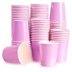9oz Coffee Cups Disposable Paper Cups, 100 Pack Hot/Cold Beverage Cups for Pa…