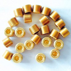NPT Plug 3/8″ Brass Pipe Fitting Counter Sunk Internal Hex