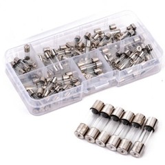USA 5x20mm Quick Blow Glass Tube Fast-blow Glass Fuse Assorted Kit 100pcs/Set