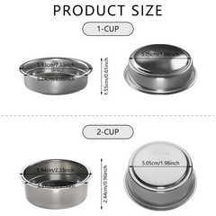 51mm Double Layer Pressurized Coffee Filter Basket,Reusable Coffee Filter Cup