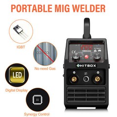 HITBOX 3IN1 110/220V MIG Welder Stick MMA LIFTTIG Gasless MIG Weld Machine/Glove