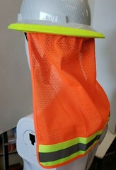 2 PC. FX SAFETY HARD HAT NECK SHIELD HELMET SUN SHADE HI VIS REFLECTIVE STRIPE