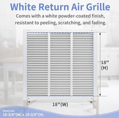 18×18’’HVAC Return Duct Opening Outer 19.75×19.75″Steel Return Ceiling Sidewall