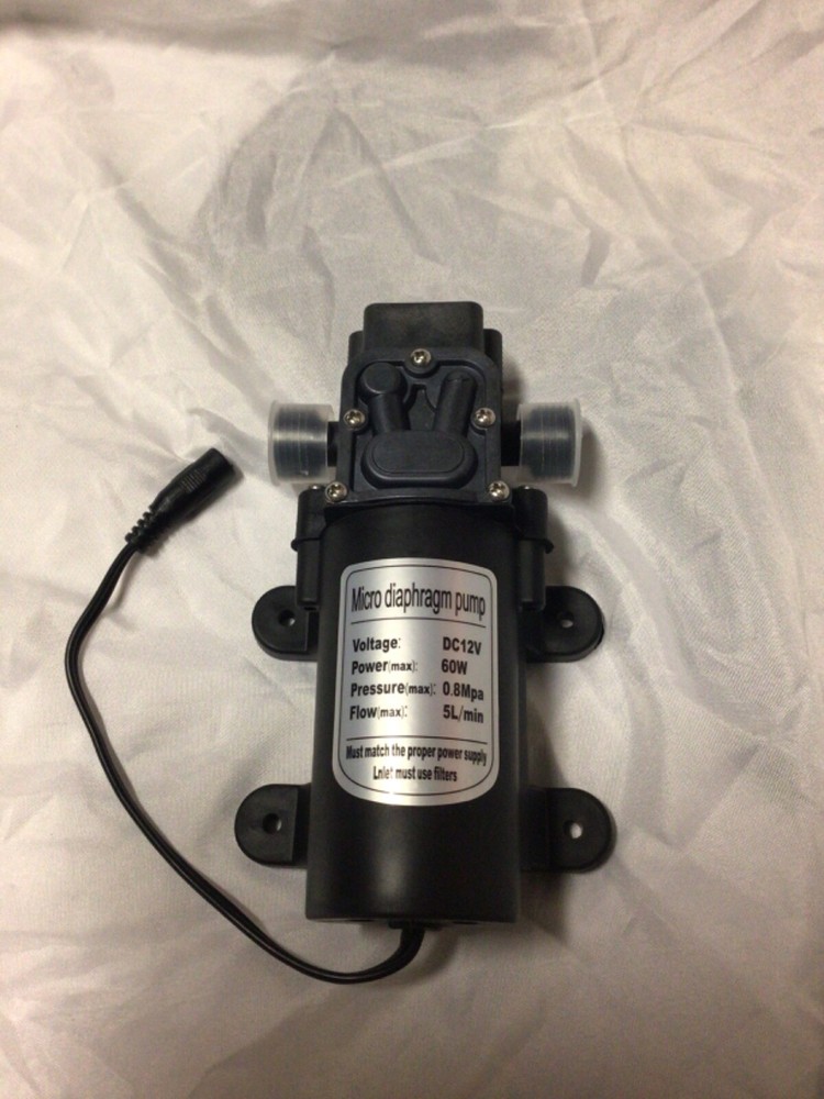 1X Micro Diaphragm Pump DC12V 60W 5L/min Electric Water Pump 0142HD-12-60