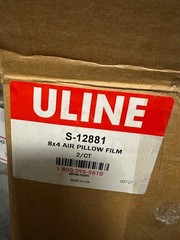 QTY=2 Rolls S-12881 ULine 8×4 Air Pillow Film For Pillow Machine 2 pack