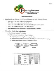 Used Lustran Corn Plates for Round Seeds used in John Deere 71 planters