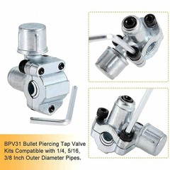 4PCS BPV31 Bullet Piercing Valve Set 3 in 1 Access for Air Conditioners A/C HVAC