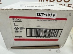 Lot of 5 Wiremold 810A2 Entrance End Fitting 4-1/4″L x 1-7/16″W x 1-1/2″H