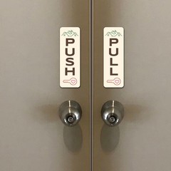 Signs ByLITA Vertical Push and Pull Door Signs (Realtor Office Key Design)