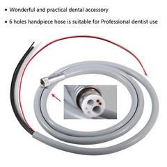 Dental 6 Hole Silicone Hose Tubing Tube for Fiber Optic High Speed Handpiece New