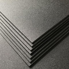 Pack of 2 ABS Plastic Sheet, Black Plastic Sheet 8 x 12 x 18 Thick (3mm) Rigid