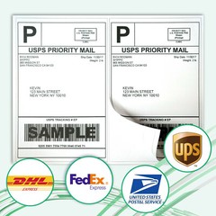 110 Sheets 220 Half Sheet Shipping Labels 8.5 x 5.5 Self Adhesive 200 + 20 EXTRA