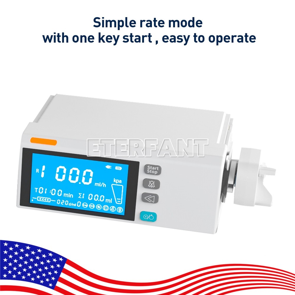 Syringe Pump Precise Control for Medical/Lab Use Touch Screen Stackable Design