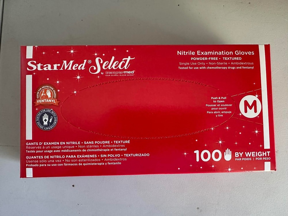 Brand New StarMed Select Nitrile Examination Gloves Box of 100 (Blue)