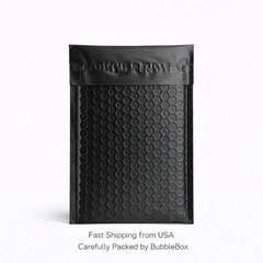 Black Bubble Mailers 6.5×10 Poly Padded Envelopes Self Seal Shipping Bags Bulk