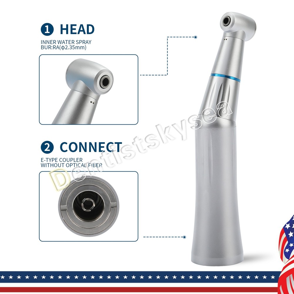Dental Slow Speed Handpiece Inner Water Contra Angle / Straight /Air Motor 4Hole