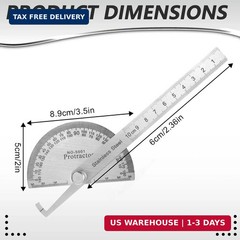 Stainless Steel Angle Protractor Miter Protractor Angle Finder 0-180 Degrees 10
