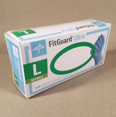 Medline FG2703 FitGuard Ultra Nitrile 150 Powder Free Exam Gloves Size L Exp2026