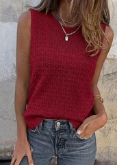 Kirundo Crochet Tops For Women 2026 Spring Summer Sleeveless Sweater Vest Tank