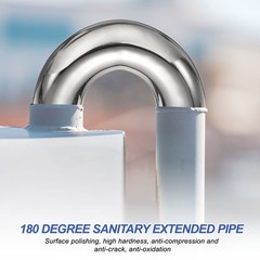 1″ OD 180 Degree Sanitary Extended Pipe Stainless Steel Mandrel Bend Elbow