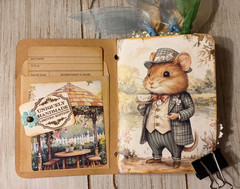 Junk Journal Handmade Booklet Book Vintage “Forest Animals” Pockets, Ephemera