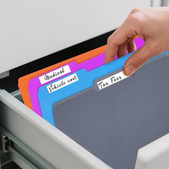 120 Pack Colored File Folders, 1/3 Cut Tab Letter Size 8.5″ x 11″ Manila Folders