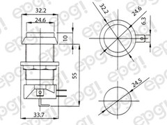 NO/NC ILLUMINATED AMBER GAME SWITCH (12V LAMP) 10AMPS – 125VAC #GMSI7BCA-5PK