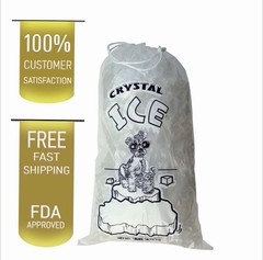 20 LB LBS Ice Bag Bags w/ Drawstring COMMERCIAL SELECT QUANTITY GREAT QUALITY