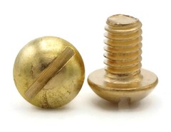 #10-24 | Brass Slotted Round Head Machine Screws – Select Length & Qty