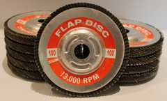 4″ x 5/8″ Angle Sanding Flapper Disc w/ Metal-Back For Grinders 60 100 Grit