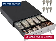 Volcora Cash Register Drawer for (POS) Point of Sale System 16″, Stainless Steel