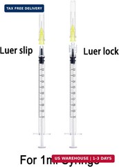 Disposable Luer Lock Needle 30Ga 5/16 Inch 8mm 100Pack(30Ga-5/16IN)