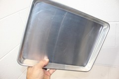 Professional Winco ALXP1013 1/4 Sheet 20 Gauge Aluminum Sheet Pan Baking Tray