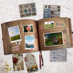 Our Adventure Book Travel Diary Photo Book, Scrapbook, Photo Album – Retro Vi…