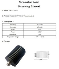 BECEN 100W N-Female Connector Dummy Load, Termination Load,DC to 3 GHz,50ohm