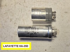 NICHICON 3-Section Electrolytic Can Capacitor: NOS 100uF/300V (X2), 300uF/175V