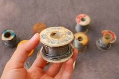 Solder 4 Pounds Old Various Types with Tins of Flux Vintage Historic Useful IZ