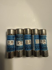 Buss Type SC-15 Time Delay Fuse 15amps 300 Volts or Less (Qty5) Bussmann