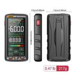 ANENG 683 Digital Multimeter True RMS 6000 Counts Touch Screen Rechargeable US