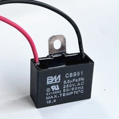 CBB61 5.5mfd 5.5uf 5.5uf 250V AC 50/60Hz Ceiling Fan Capacitor 2 WIRES US STOCK