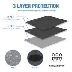 1800 13″ x 18″ Patient Bibs Towels for Dental Medical Tattoo Single use Black