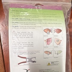 Extra Large Red Destron Fearing DuFlex Visual Identification Ear Tags 25 Sets