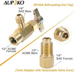 Self-Sealing Can Tap with Tank Adapter and Va Size: R134A Self-Sealing Can Tap