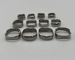 4Pcs/ Dental Orthodontic 1ST Molar Plain Bands Without Tube Roth 022 #29-44+