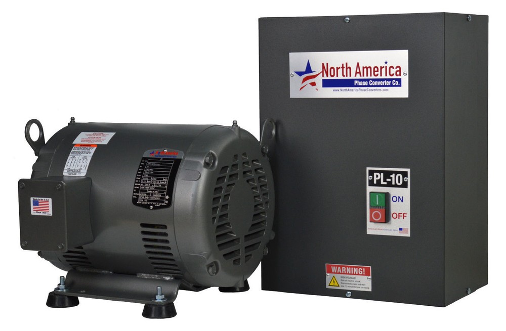 PL-10 Pro-Line 10HP Rotary Phase Converter – Built-In Starter, Made In USA