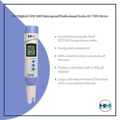 HM Digital COM-100 TDS EC Temp Waterproof Combo Meter Tester Conductivity