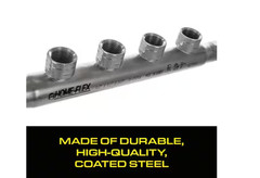 HOME-FLEX 1/2 In. X 1/2 In. X (4) 1/2 Inch CSST FIPT Stainless Steel Manifold